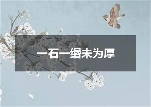 一石一缗未为厚