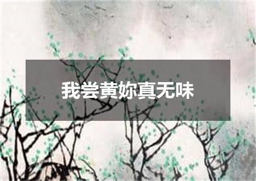 我尝黄妳真无味
