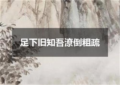 足下旧知吾潦倒粗疏