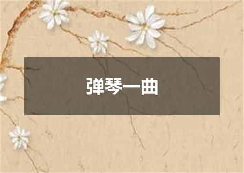 弹琴一曲