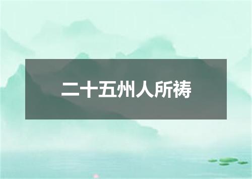 二十五州人所祷