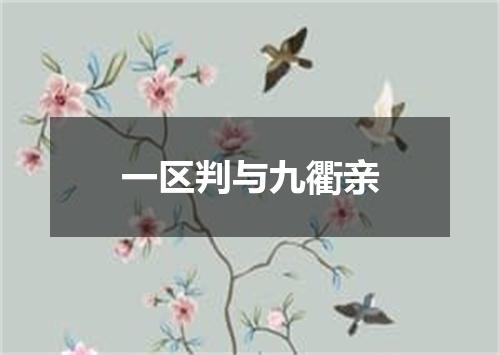 一区判与九衢亲