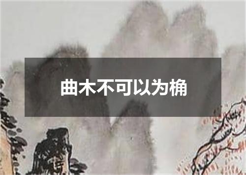 曲木不可以为桷
