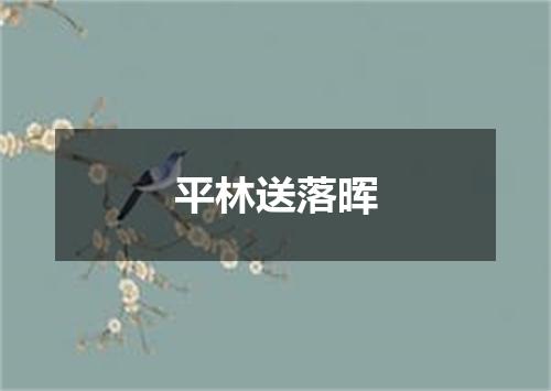 平林送落晖
