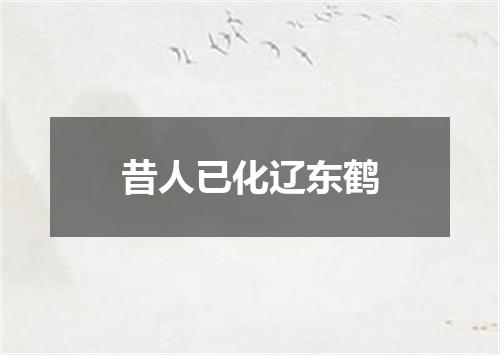 昔人已化辽东鹤