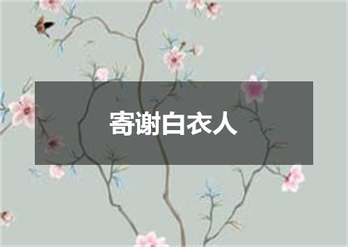 寄谢白衣人