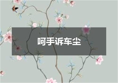呵手诉车尘