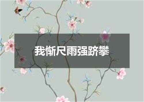 我惭尺雨强跻攀