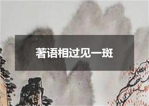 著语相过见一斑