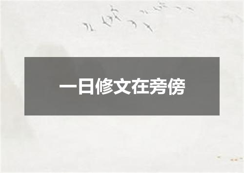 一日修文在旁傍