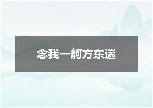 念我一舸方东遄