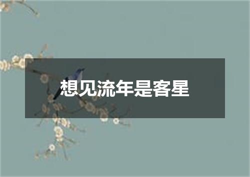 想见流年是客星