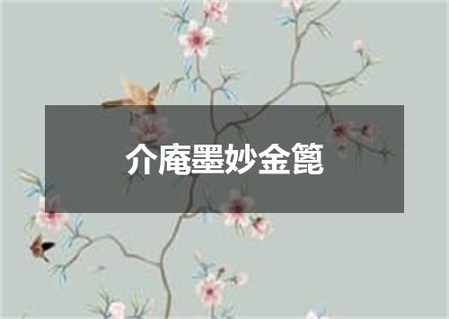 介庵墨妙金篦