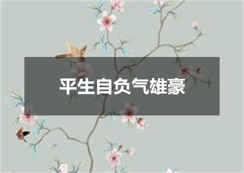平生自负气雄豪