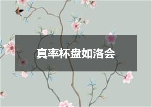 真率杯盘如洛会