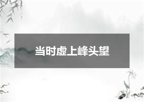 当时虚上峰头望
