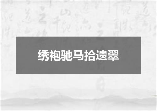 绣袍驰马拾遗翠