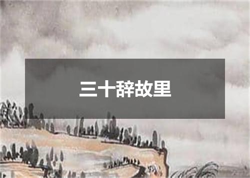 三十辞故里