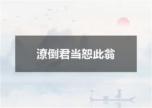 潦倒君当恕此翁