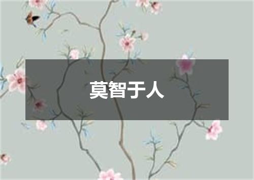 莫智于人