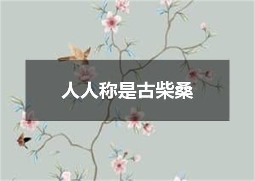 人人称是古柴桑