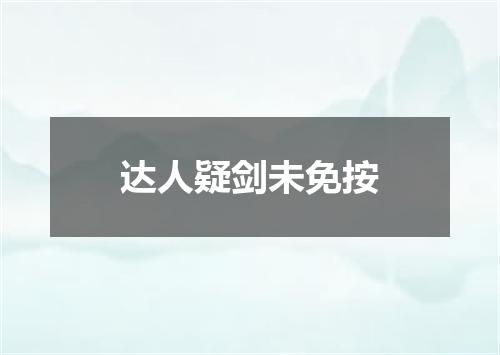 达人疑剑未免按