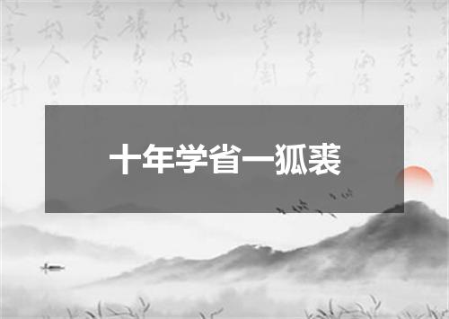 十年学省一狐裘