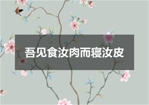 吾见食汝肉而寝汝皮