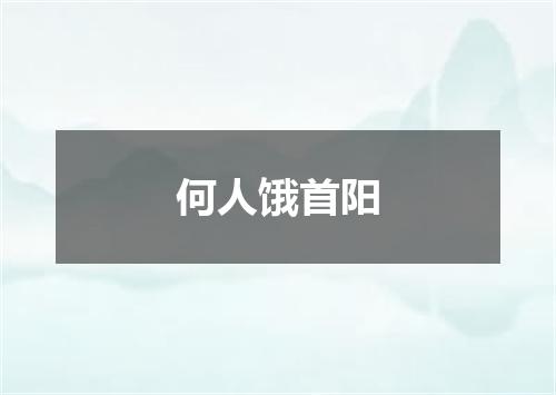 何人饿首阳