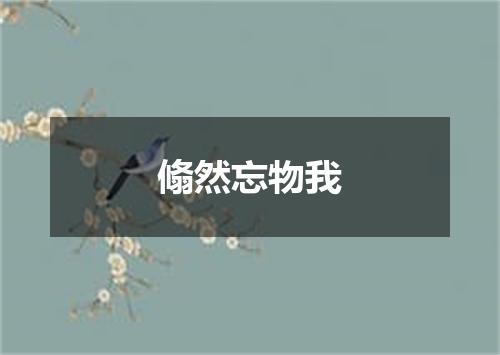 翛然忘物我