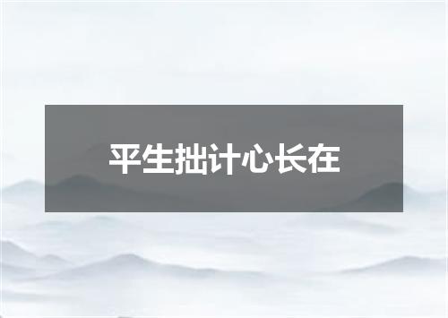 平生拙计心长在