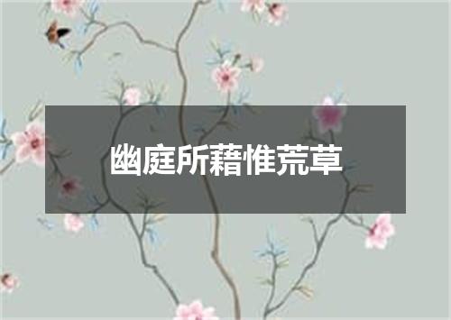 幽庭所藉惟荒草