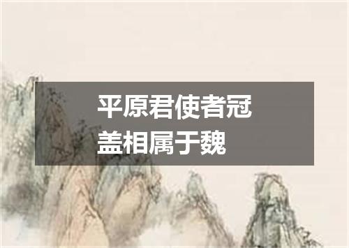 平原君使者冠盖相属于魏