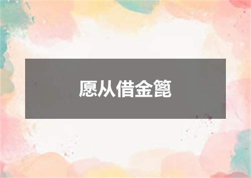 愿从借金篦