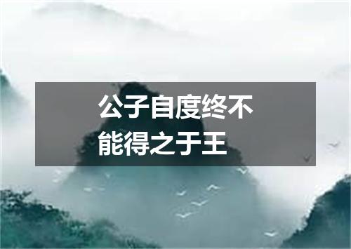 公子自度终不能得之于王