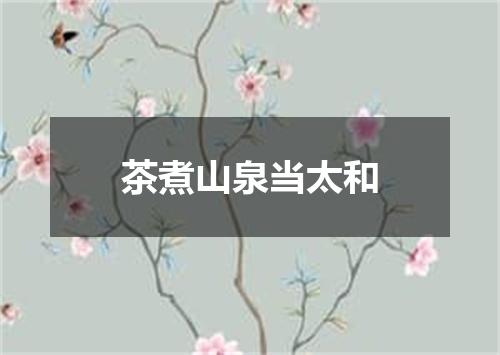 茶煮山泉当太和