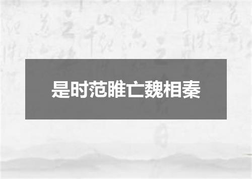 是时范睢亡魏相秦