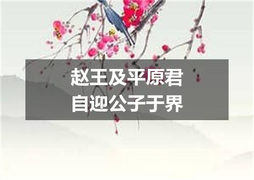 赵王及平原君自迎公子于界