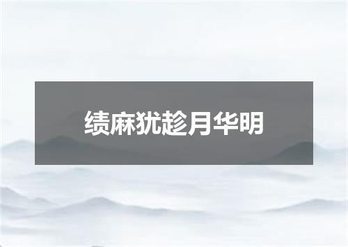 绩麻犹趁月华明