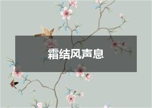 霜结风声息