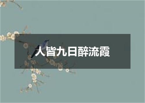 人皆九日醉流霞