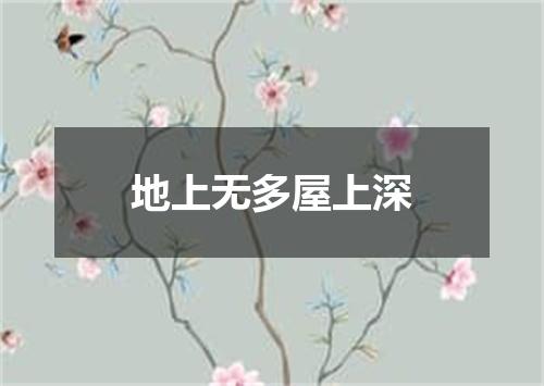 地上无多屋上深