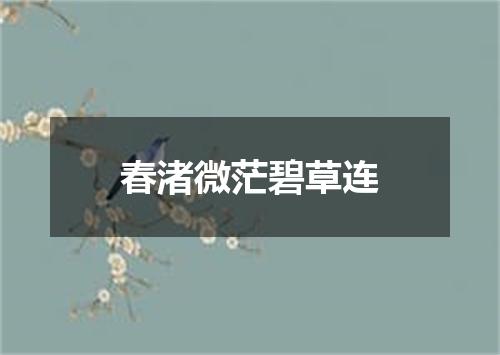 春渚微茫碧草连
