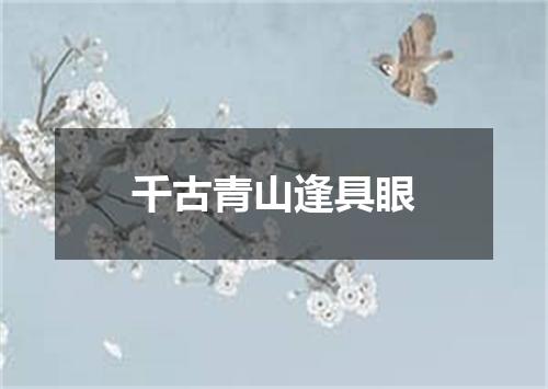 千古青山逢具眼
