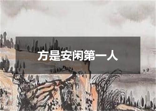 方是安闲第一人
