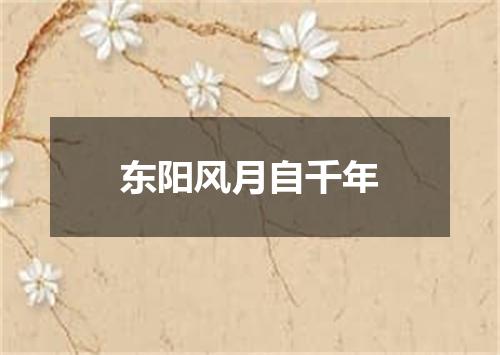 东阳风月自千年