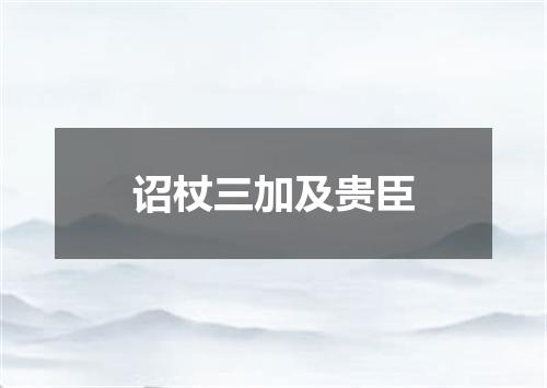 诏杖三加及贵臣