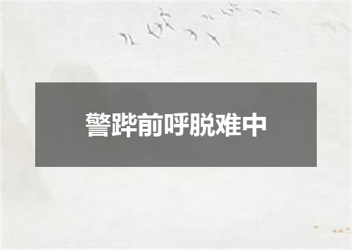 警跸前呼脱难中