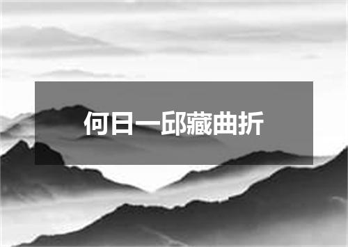 何日一邱藏曲折