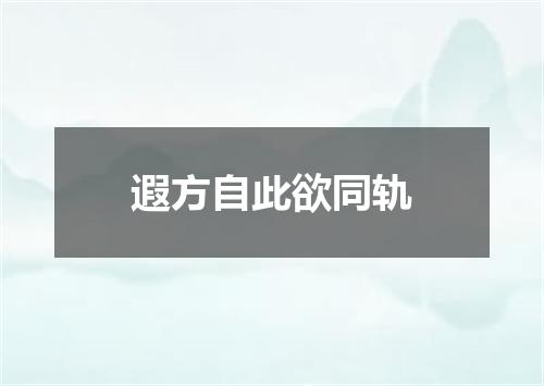 遐方自此欲同轨